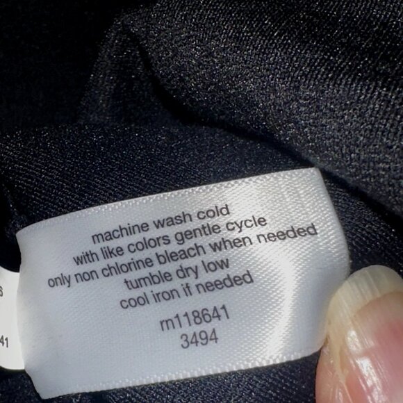 Lane Bryant Black Ponte Pencil Skirt Hidden Elastic Waist Kick Pleat Career 18 - Picture 8 of 8